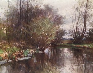 The Mill Stream, Ockham (färglitografi)
