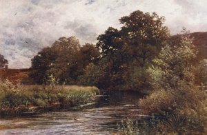 Wey vid Hankley Common, nära Tilford (färglitografi) av Harold Sutton Palmer