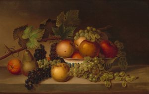Frukt, ca 1860 (olja på duk) av Harriet Cany Peale