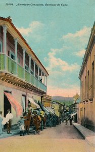 Amerikanska konsulatet, Santiago de Cuba, c1911 av Harris Bros and Co
