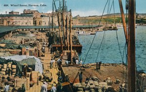 Wharf Scene, Havanna, Kuba, 1910 av Harris Bros and Co