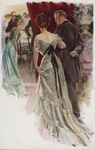 Illustration till When a Man Marries av Mary Roberts Rinehart (litho i färg) av Harrison Fisher