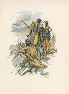 Longfellows sång om Hiawatha (färglitografi) av Harrison Fisher