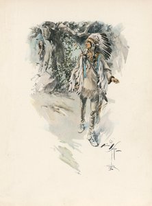 Longfellows sång om Hiawatha (färglitografi)