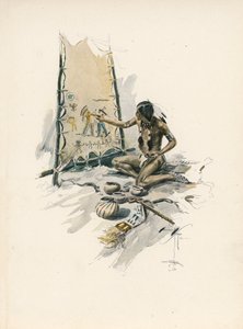 Longfellows sång om Hiawatha (färglitografi) av Harrison Fisher