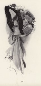 Porträtt av en kvinna som heter Ruth (litho)