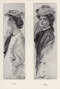 Karaktären Nedra från romanen Nedra, av George Barr McCutcheon (litho) av Harrison Fisher