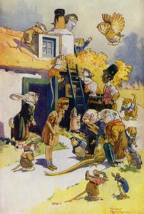 Alice i Underlandet (färg litho)