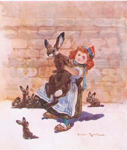 En armfull (färg litho) av Harry Rountree