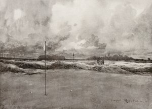 Golfbanor: Mitcham, den sjunde greenen (lito)