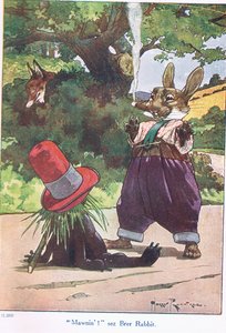 "Mawnin" säger Brer Rabbit (färg litho) Brer Rabbit (gouache på papper)