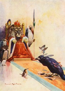 The Vain Jackdaw (färg litho) av Harry Rountree