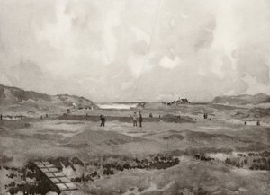 Golfbanor: Bude, hålet "Nursery Maid" (litografi)