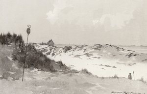 Golfbanor: Hunstanton, under snö (litografi)
