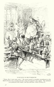 Illustration till Oliver Twist av Charles Dickens (litografi)