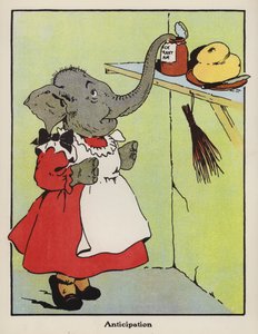 Förväntning (färg litho) av Harry B Neilson