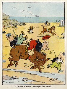 "Det finns plats nog för två!" (färg litho) av Harry B Neilson