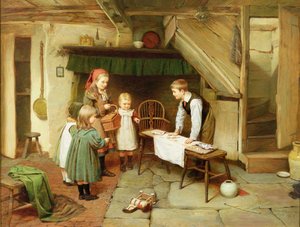 A Visit to the Sweet Shop (olja på duk) (se även 17194)