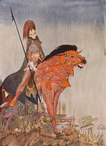 Edgar Allan Poe: Metzengerstein (färglitografi) av Harry Clarke