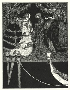 Edgar Allan Poe: Uppdraget (litografi) av Harry Clarke