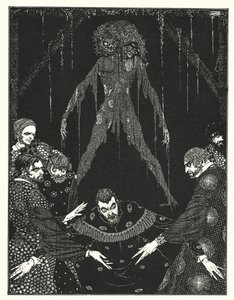 Edgar Allan Poe: Den svarta katten (litografi) av Harry Clarke