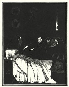 Edgar Allan Poe: Den avlånga lådan (litografi) av Harry Clarke