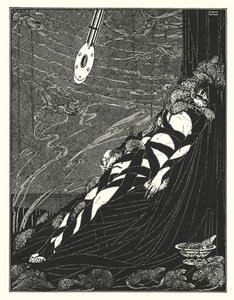 Edgar Allan Poe: Gropen och pendeln (litografi) av Harry Clarke