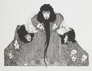 Illustration av blåskägg. av Harry Clarke
