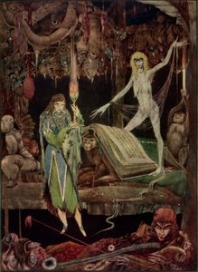 "Methinks, a Million Fools in Choir / are Raving and Will Never Tire", illustration från Faust av Goethe, översatt av John Anster av Harry Clarke
