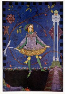 På prinsessans fars grav växte sedan en rosenbuske - Svinherden "" Prinsessan och verandan"" - i "" Sagor"" av Hans Christian Andersen, ill. av Harry Clarke av Harry Clarke