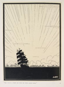Havsfeber. "Allt jag ber om är en blåsig dag   med de vita molnen flygande" av Harry Clarke