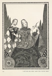Gamla huset. "Låt mig se honom", sa den unge mannen. av Harry Clarke