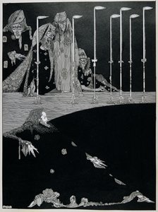 The Pit and the Pendulum, ca 1923 (penna och bläck) av Harry Clarke