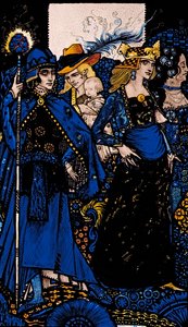 The Queens of Sheba, Meath och Connaught Illustration av Harry Clarke från 