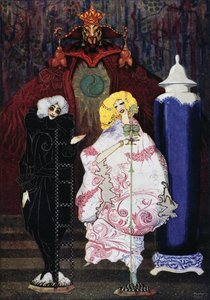 Herdinnan och skorstensfejaren, saga av Hans Christian Andersen (1805-1875), illustration av Harry Clarke (1890-1931) av Harry Clarke