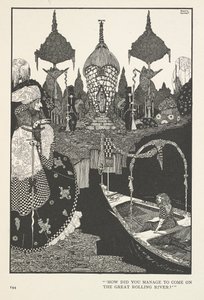 Snödrottningen. Hur lyckades du komma på den stora böljande floden? av Harry Clarke