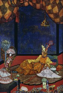 Näktergalen, saga av Hans Christian Andersen (1805-1875), illustration av Harry Clarke (1890-1931)