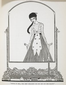 "Sanningen att säga, denna nya prydnad satte inte igång hennes skönhet." Illustration till berättelsen, 