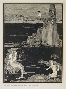 Mycket nästan! "Allt ensam, de där stenarna mitt - en natt gjorde jag det nästan!" Tre sjöjungfrur av Harry Clarke