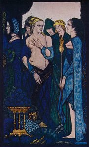 Vi döpte Lucrezia Crivelli och Titians Lady, c1910 av Harry Clarke