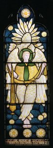 Ängel med rökelsekar, 1872-73 (målat glas)