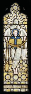 Ängel med rökelsekar, 1872-73 (målat glas)