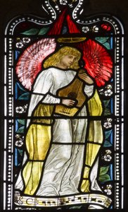 Musical Angel, 1876 (målat glas)