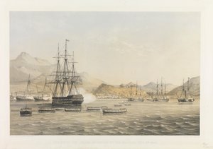 Britternas intag av ön Chusan 5 juli 1840 av Harry Francis Darell