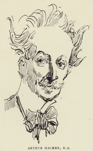 Arthur Hacker, RA av Harry Furniss