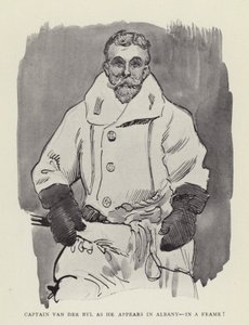 Kapten Van der Byl när han dyker upp i Albany, i en ram! av Harry Furniss
