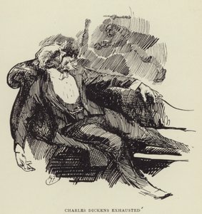 Charles Dickens utmattad av Harry Furniss