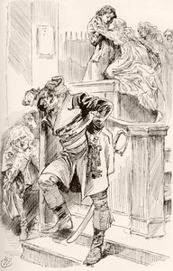 Illustration till Charles Dickens roman A Tale of two citys av Harry Furniss