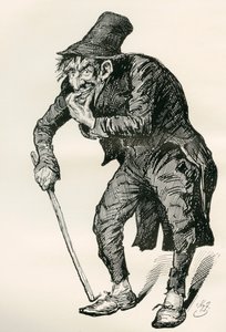Illustration till Charles Dickens The Old Curiosity Shop av Harry Furniss