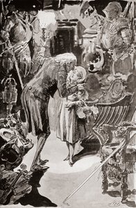 Illustration till Charles Dickens The Old Curiosity Shop av Harry Furniss